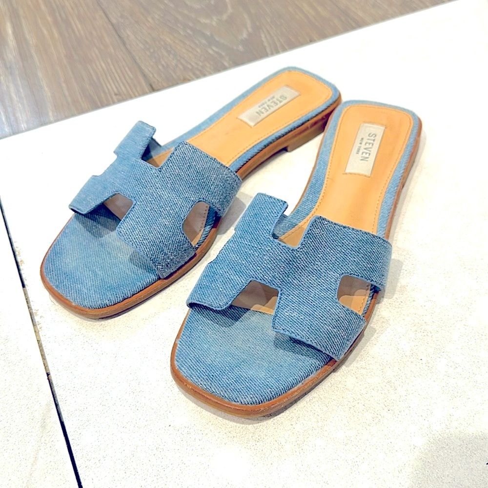 Steve Madden denim slides